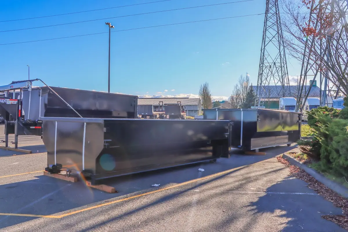 Roll-off dumpster ready for waste disposal at job site for 12 Yard Dumpster Rental in Alexander City